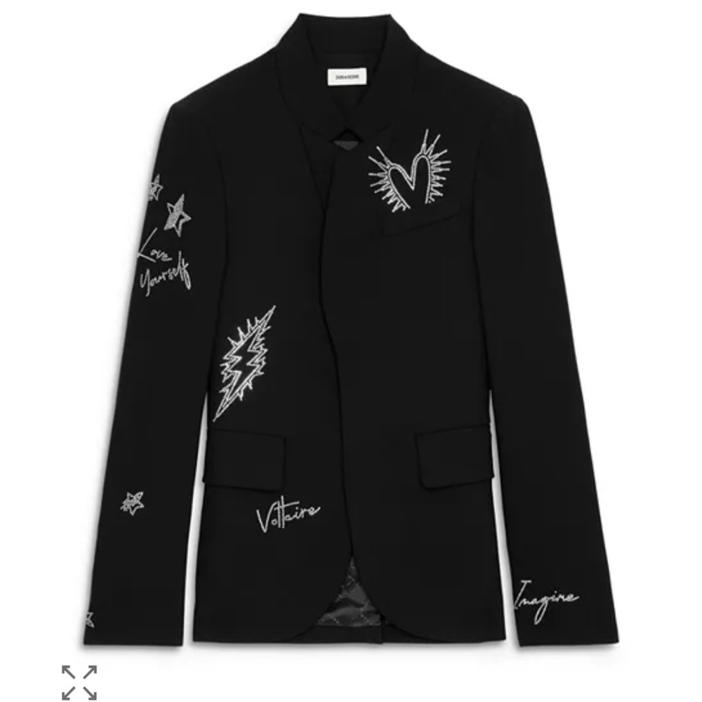 Zadig & Voltaire Very Strass Heart Blazer